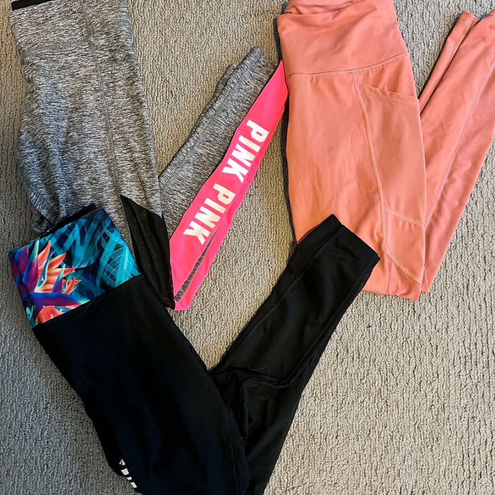 3 PINK Leggings- Small